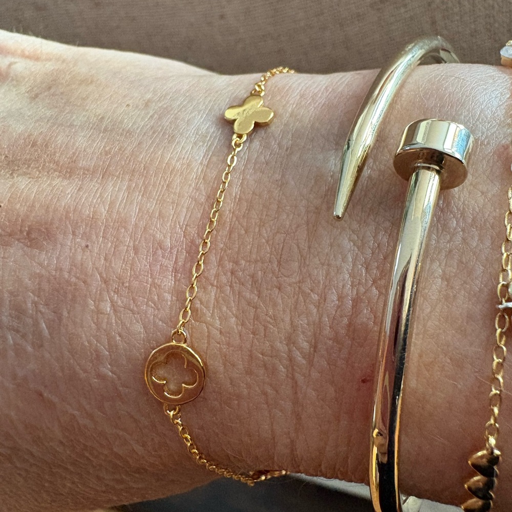 18k Gold-plated Clover Bracelet